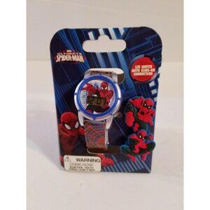 Ultimate Spider Man Youth LCD Watch with Interchangeable Slide-Ons